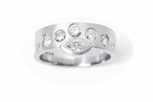 Platinum & diamond ring by multi-award winning Charmian Beaton