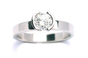 bespoke .50ct diamond engagement ring in platinum by charmian beaton design