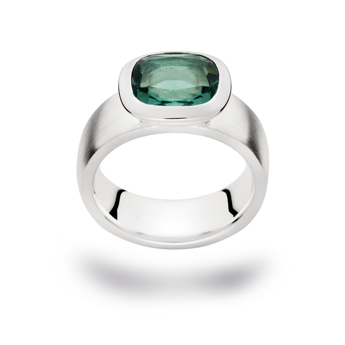Chunky silver and green amethyst ring Chunky silver and green amethyst ring