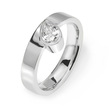 Kyra - Platinum engagement ring with Pear cut 0.50 ct diamonds